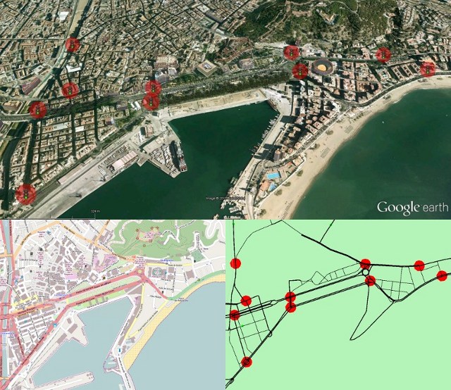 Captura de Red Swarm en GoogleEarth con OpenStreetMap y SUMO Captura de Red Swarm en GoogleEarth con OpenStreetMap y SUMO